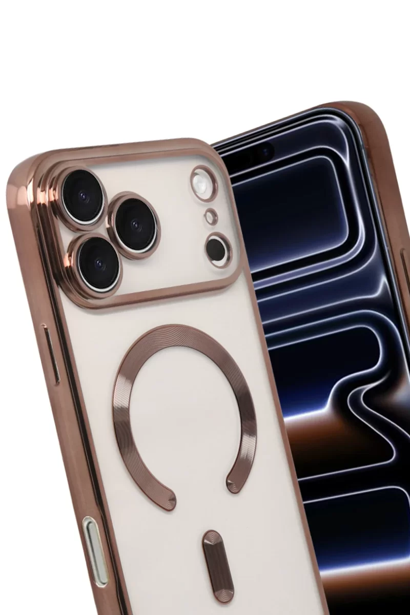 Newface Apple iPhone 17 Pro Kross Magneticsafe Kapak - Çöl Titanyum