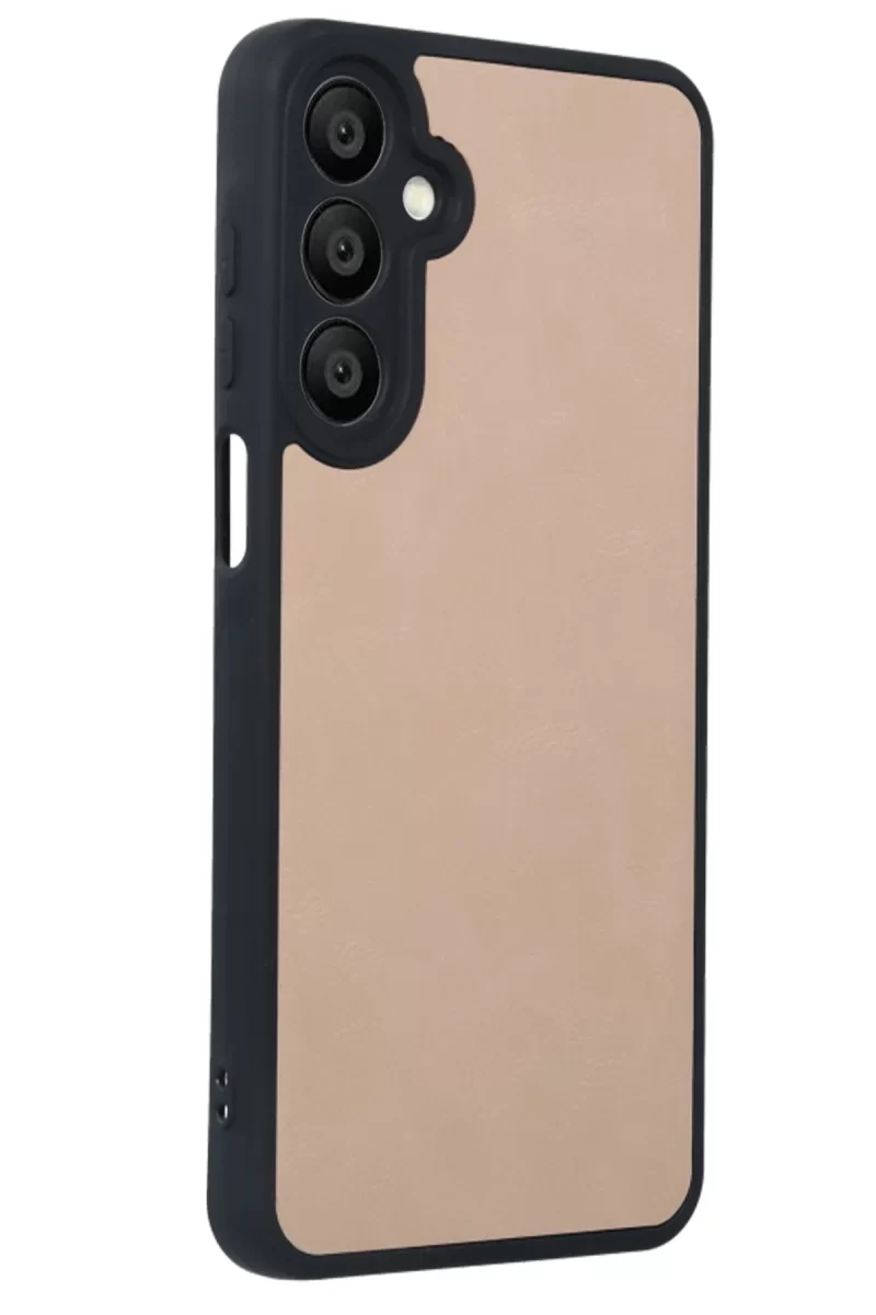 Newface Samsung Galaxy A16 5G Kılıf Aras Deri Kapak - Pudra