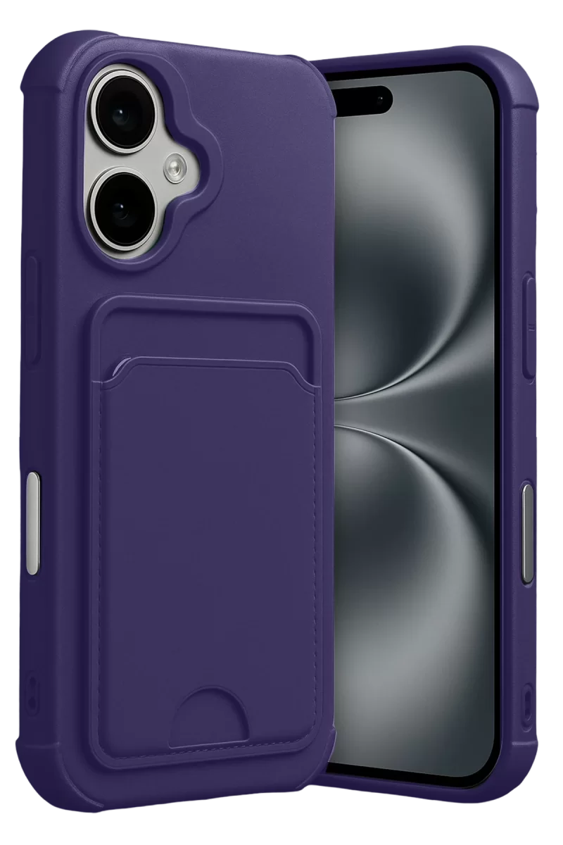 Newface Apple iPhone 17 Kelvin Kartvizitli Silikon - Derin Mor