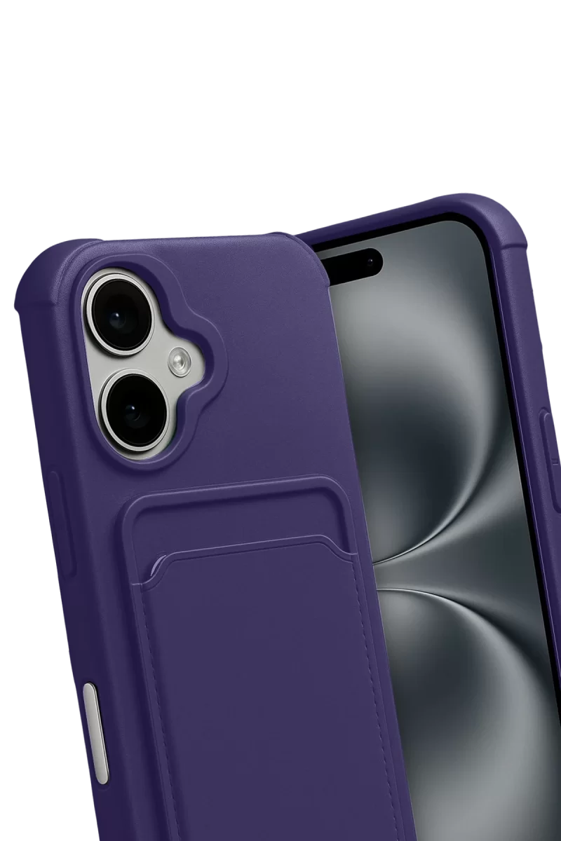 Newface Apple iPhone 17 Kelvin Kartvizitli Silikon - Derin Mor