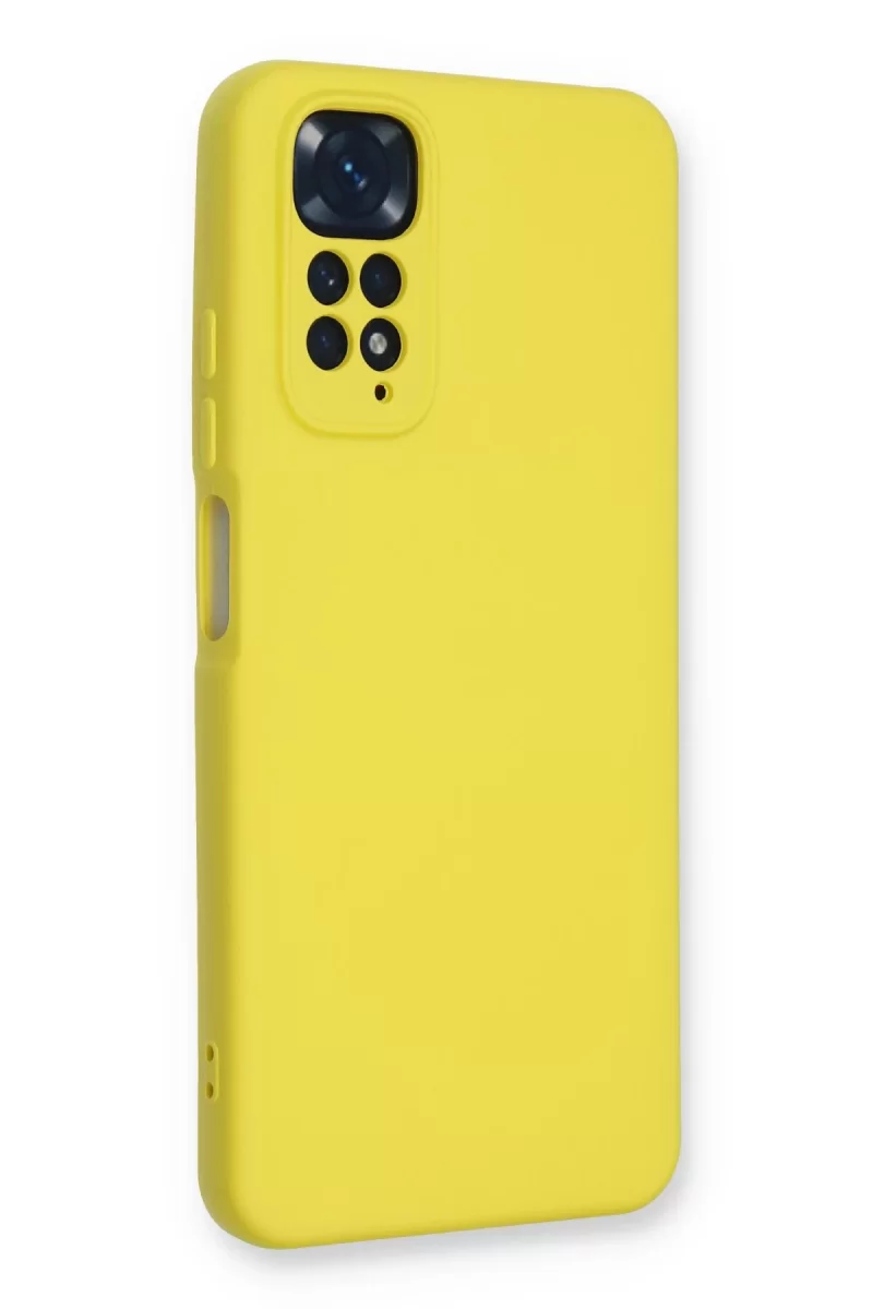 Newface Xiaomi Redmi Note 11 Kılıf Nano içi Kadife Silikon - Sarı