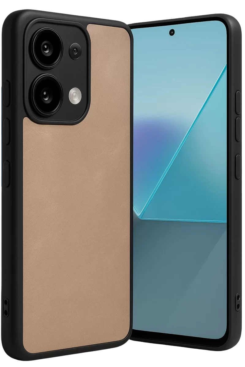 Newface Xiaomi Redmi Note 13 Pro 5G Kılıf Aras Deri Kapak - Pudra