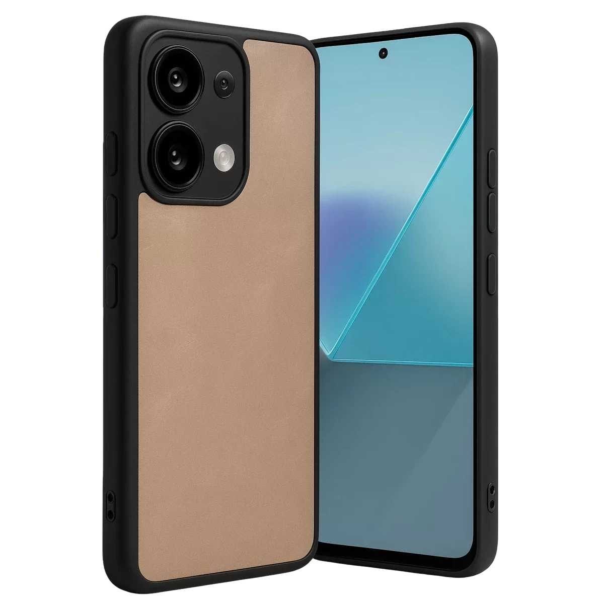 Newface Xiaomi Redmi Note 13 Pro 5G Kılıf Aras Deri Kapak - Pudra