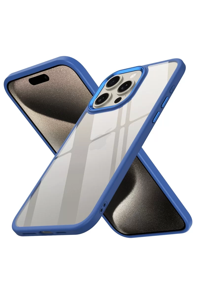 Newface Apple iPhone 15 Pro Kılıf Power Silikon - Mavi