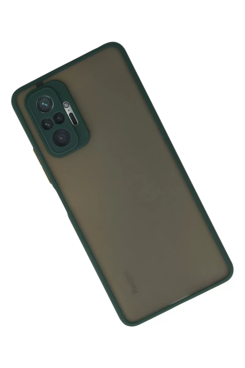 Newface Xiaomi Redmi Note 10 Pro Kılıf Montreal Silikon Kapak - Yeşil