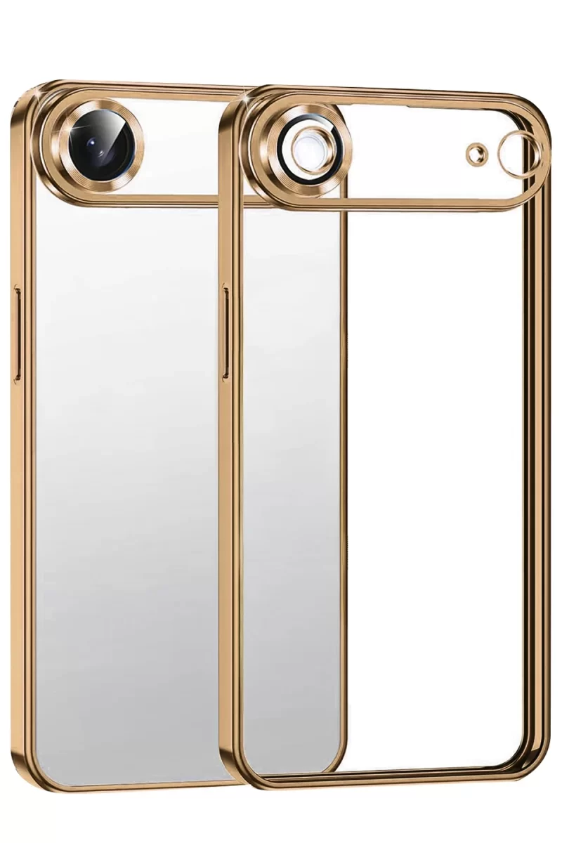 Newface Apple iPhone 17 Air Razer Lensli Silikon - Çöl Titanyum