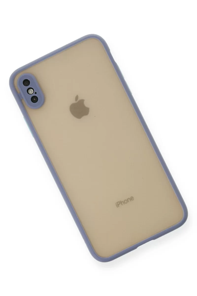 Newface Apple iPhone XS Max Kılıf Montreal Silikon Kapak - Gri