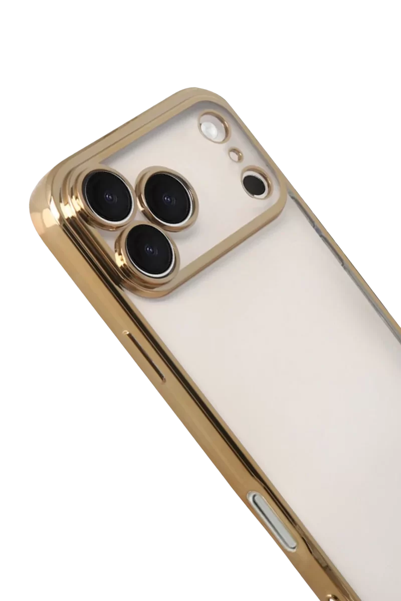 Newface Apple iPhone 17 Pro Max Razer Lensli Silikon - Gold