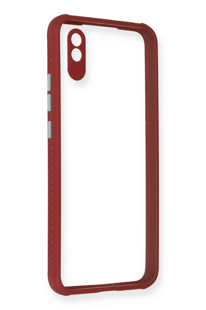 Newface Xiaomi Redmi 9A Kılıf Miami Şeffaf Silikon - Fuşya
