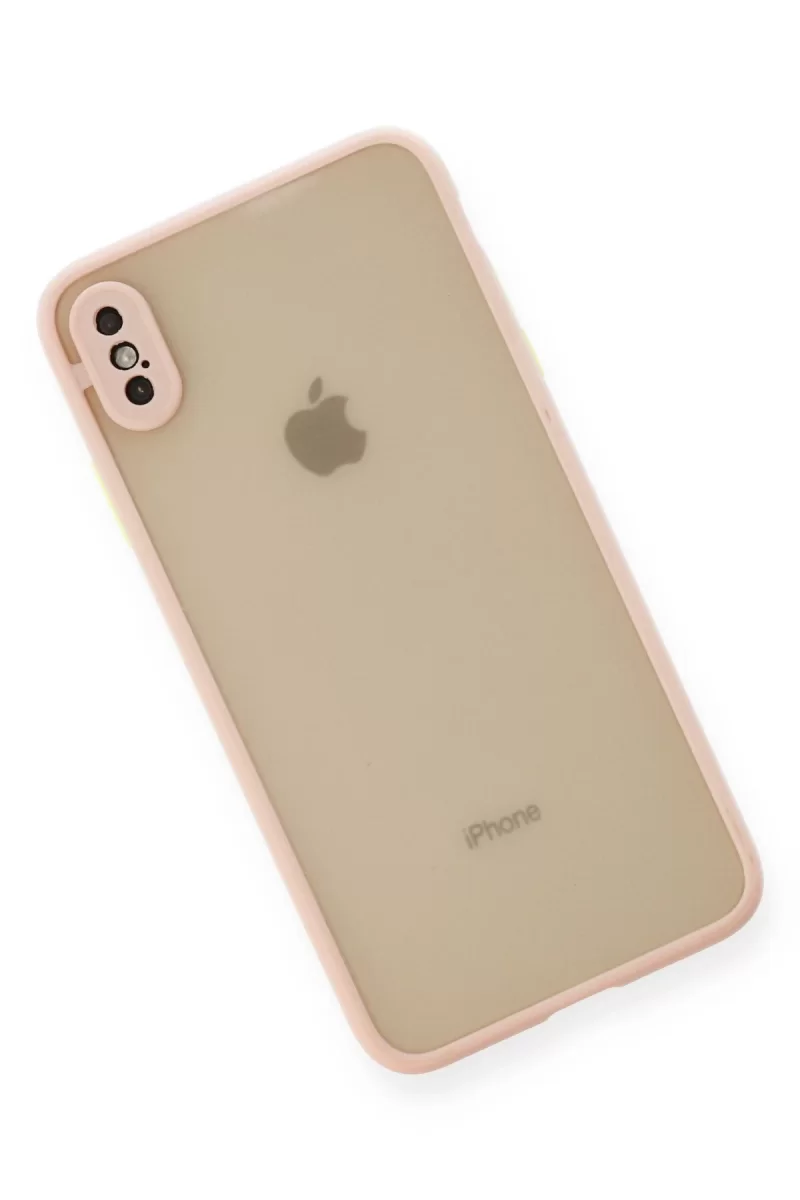 Newface Apple iPhone XS Max Kılıf Montreal Silikon Kapak - Pembe