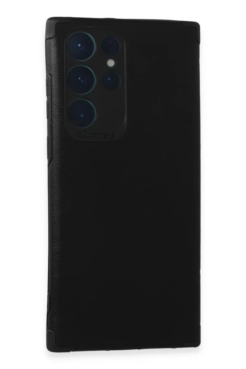 Newface Samsung Galaxy S22 Ultra Kılıf Loop Deri Silikon - Siyah