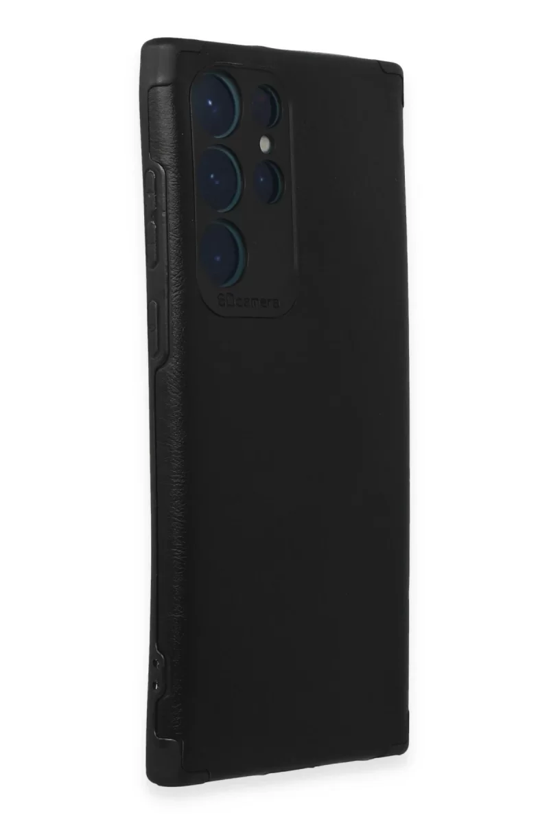 Newface Samsung Galaxy S22 Ultra Kılıf Loop Deri Silikon - Siyah