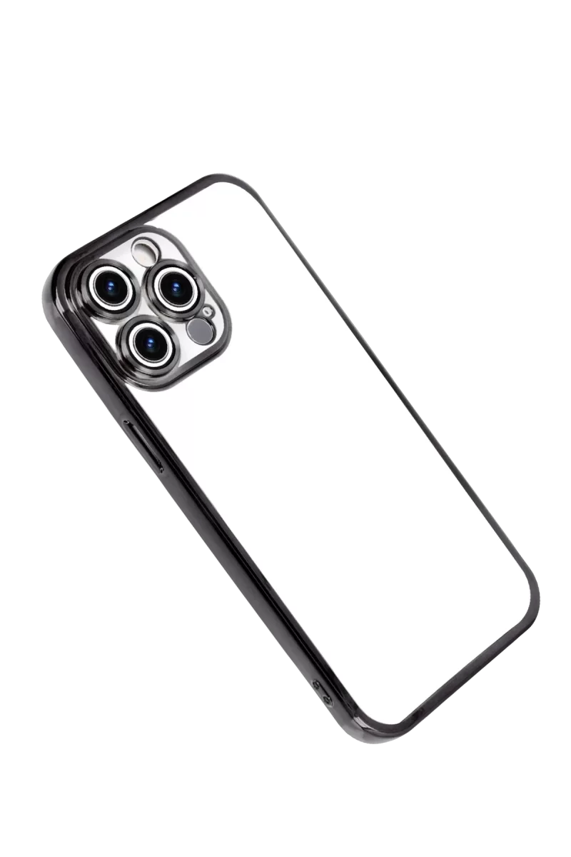 Newface Apple iPhone 15 Pro Max Razer Lensli Silikon - Siyah