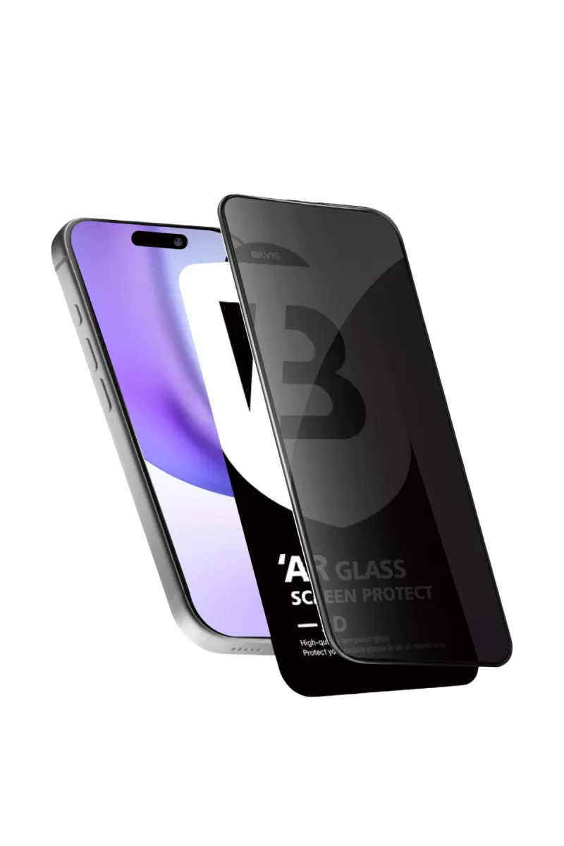 Newface Apple iPhone 17 Bilvis 5D Privacy Diamond Hayalet Cam Ekran Koruyucu