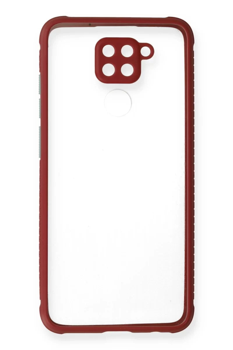 Newface Xiaomi Redmi Note 9 Kılıf Miami Şeffaf Silikon - Fuşya
