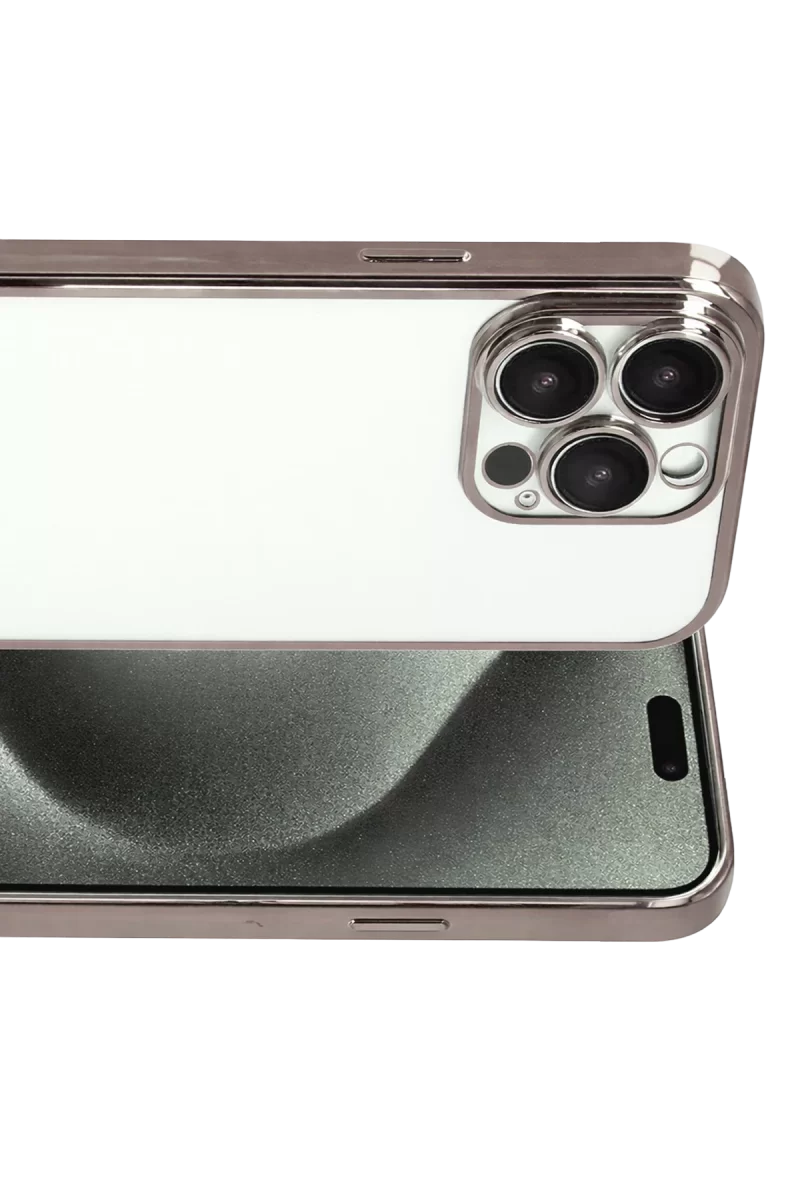 Newface Apple iPhone 15 Pro Max Razer Lensli Silikon - Titan Gri