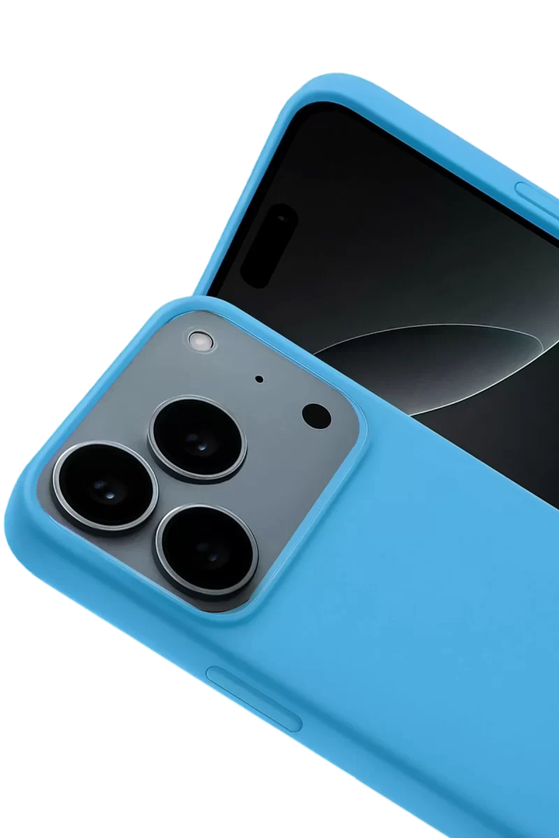 Newface Apple iPhone 17 Pro Nano içi Kadife Silikon - Mavi