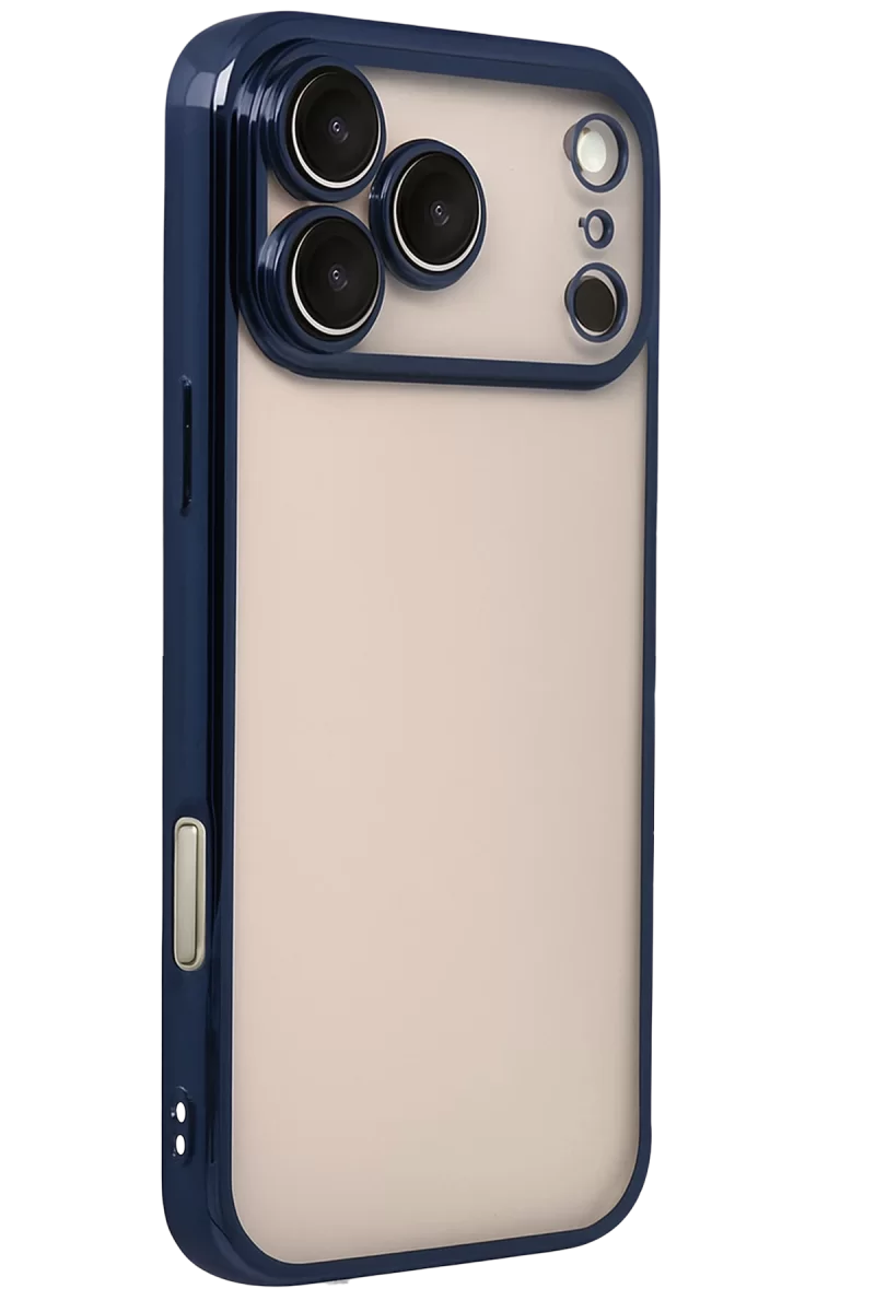 Newface Apple iPhone 17 Pro Max Razer Lensli Silikon - Lacivert