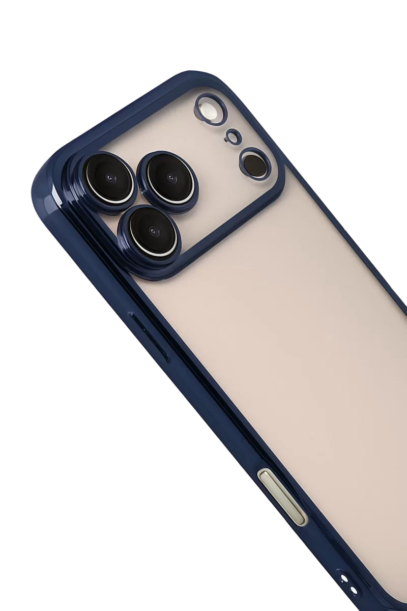 Newface Apple iPhone 17 Pro Max Razer Lensli Silikon - Lacivert