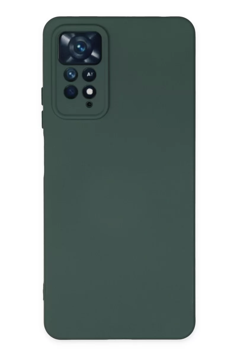 Newface Xiaomi Redmi Note 11 Pro Kılıf Nano içi Kadife Silikon - Koyu Yeşil