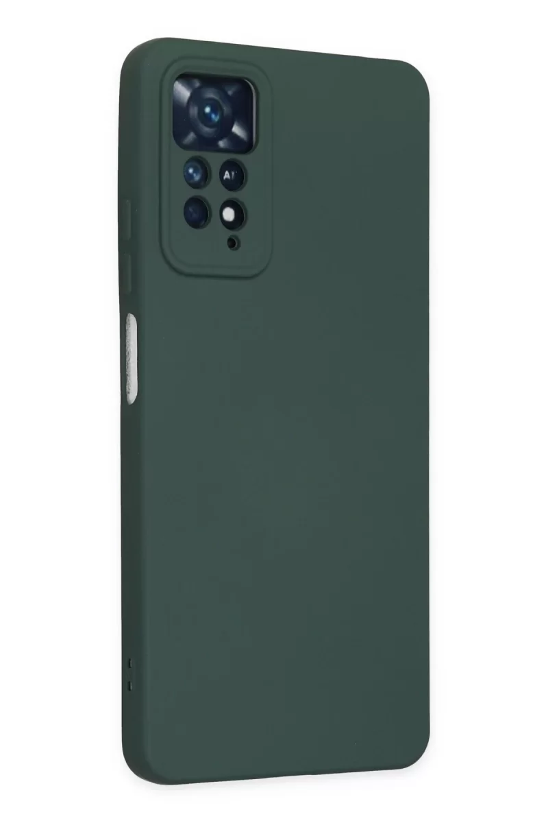 Newface Xiaomi Redmi Note 11 Pro Kılıf Nano içi Kadife Silikon - Koyu Yeşil