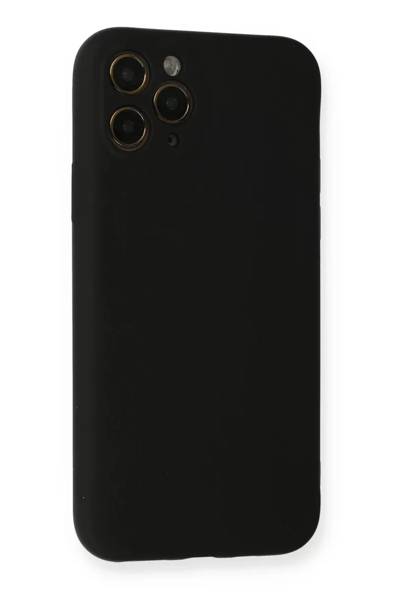 Newface Apple iPhone 11 Pro Kılıf Nano içi Kadife Silikon - Siyah