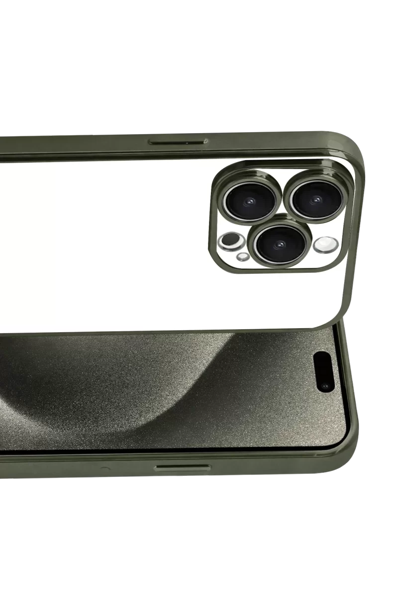 Newface Apple iPhone 15 Pro Max Razer Lensli Silikon - Yeşil