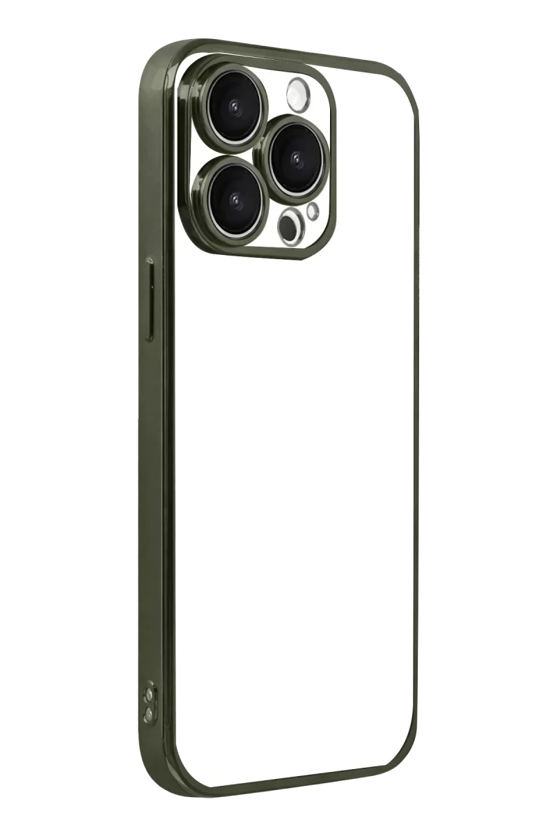 Newface Apple iPhone 15 Pro Max Razer Lensli Silikon - Yeşil