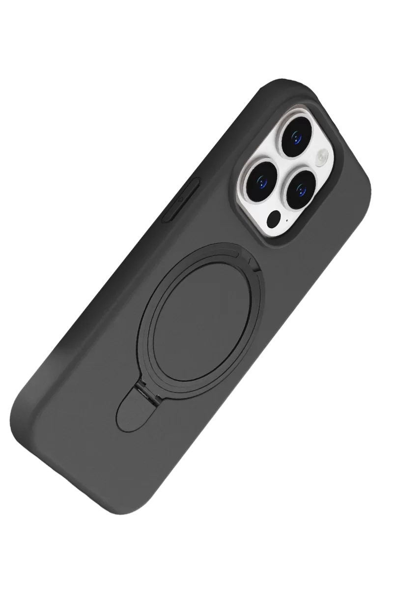 Newface Apple iPhone 15 Pro Max Regal Magsafe Standlı Kapak - Titan Gri