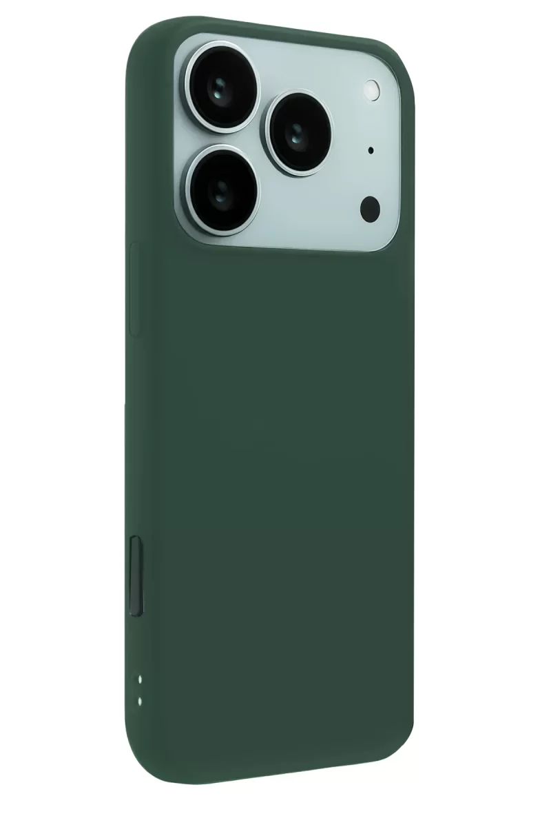 Newface Apple iPhone 17 Pro Nano içi Kadife Silikon - Koyu Yeşil