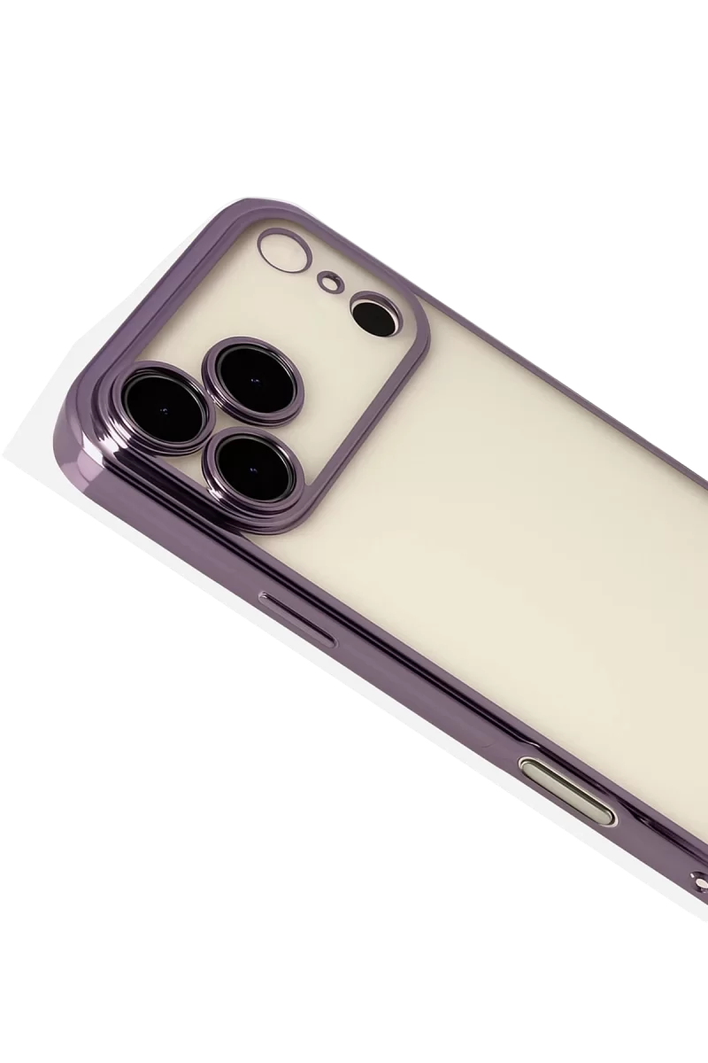 Newface Apple iPhone 17 Pro Max Razer Lensli Silikon - Mor