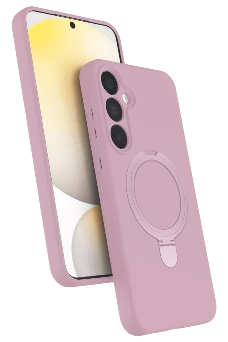 Newface Samsung Galaxy A25 5G Regal Magsafe Standlı Kapak - Açık Pembe