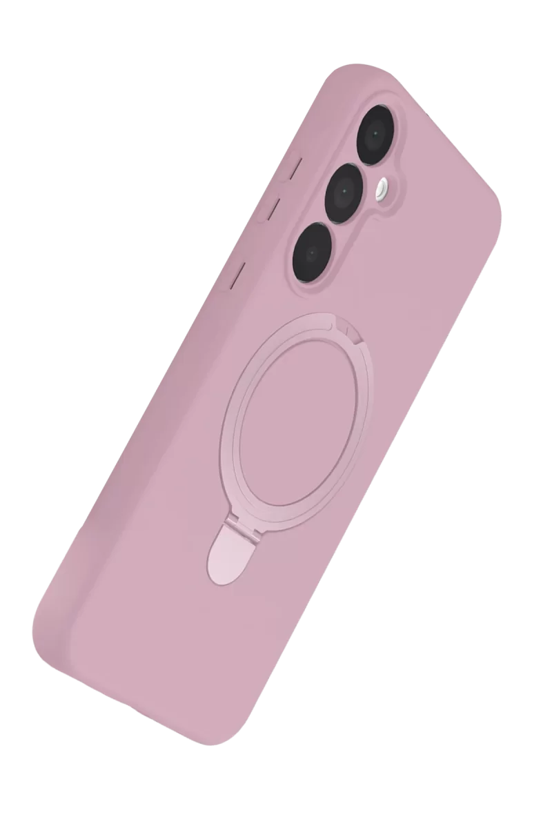 Newface Samsung Galaxy A25 5G Regal Magsafe Standlı Kapak - Açık Pembe