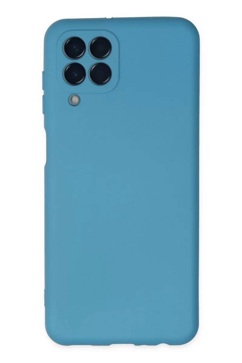 Newface Samsung Galaxy M33 Kılıf Nano içi Kadife Silikon - Mavi