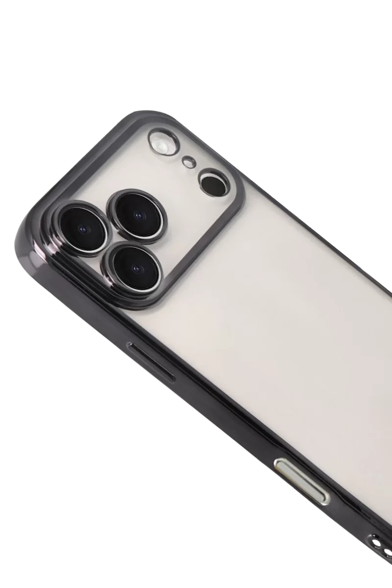 Newface Apple iPhone 17 Pro Max Razer Lensli Silikon - Siyah