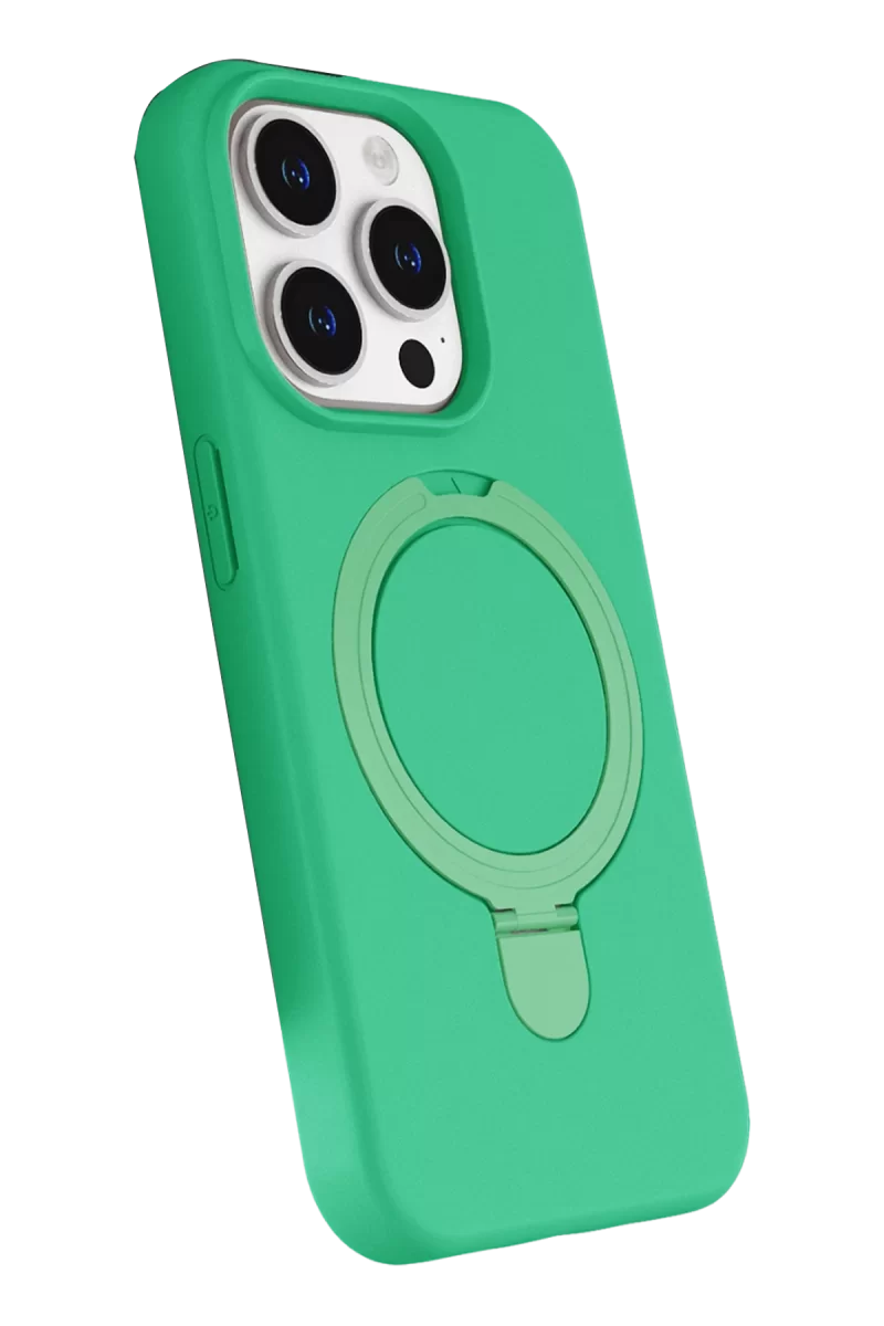 Newface Apple iPhone 15 Pro Max Regal Magsafe Standlı Kapak - Yeşil