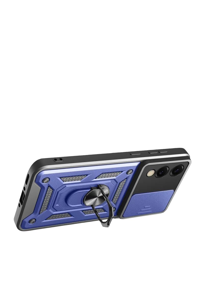 Newface Samsung Galaxy S25 Edge Pars Lens Yüzüklü Silikon - Lacivert