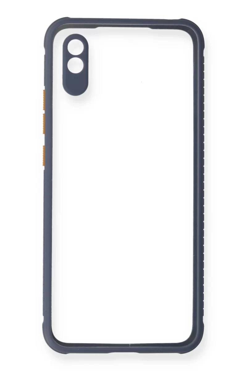 Newface Xiaomi Redmi 9A Kılıf Miami Şeffaf Silikon - Gri