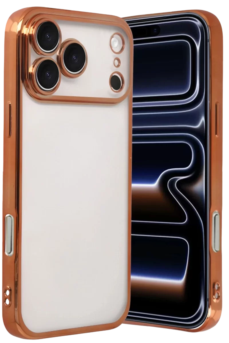 Newface Apple iPhone 17 Pro Max Razer Lensli Silikon - Turuncu
