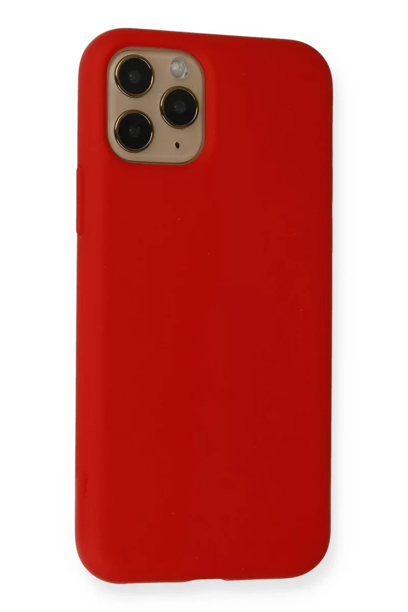 Newface Apple iPhone 11 Pro Kılıf Nano içi Kadife Silikon - Kırmızı