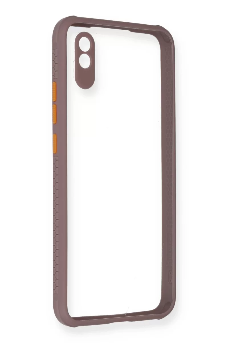 Newface Xiaomi Redmi 9A Kılıf Miami Şeffaf Silikon - Açık Mor