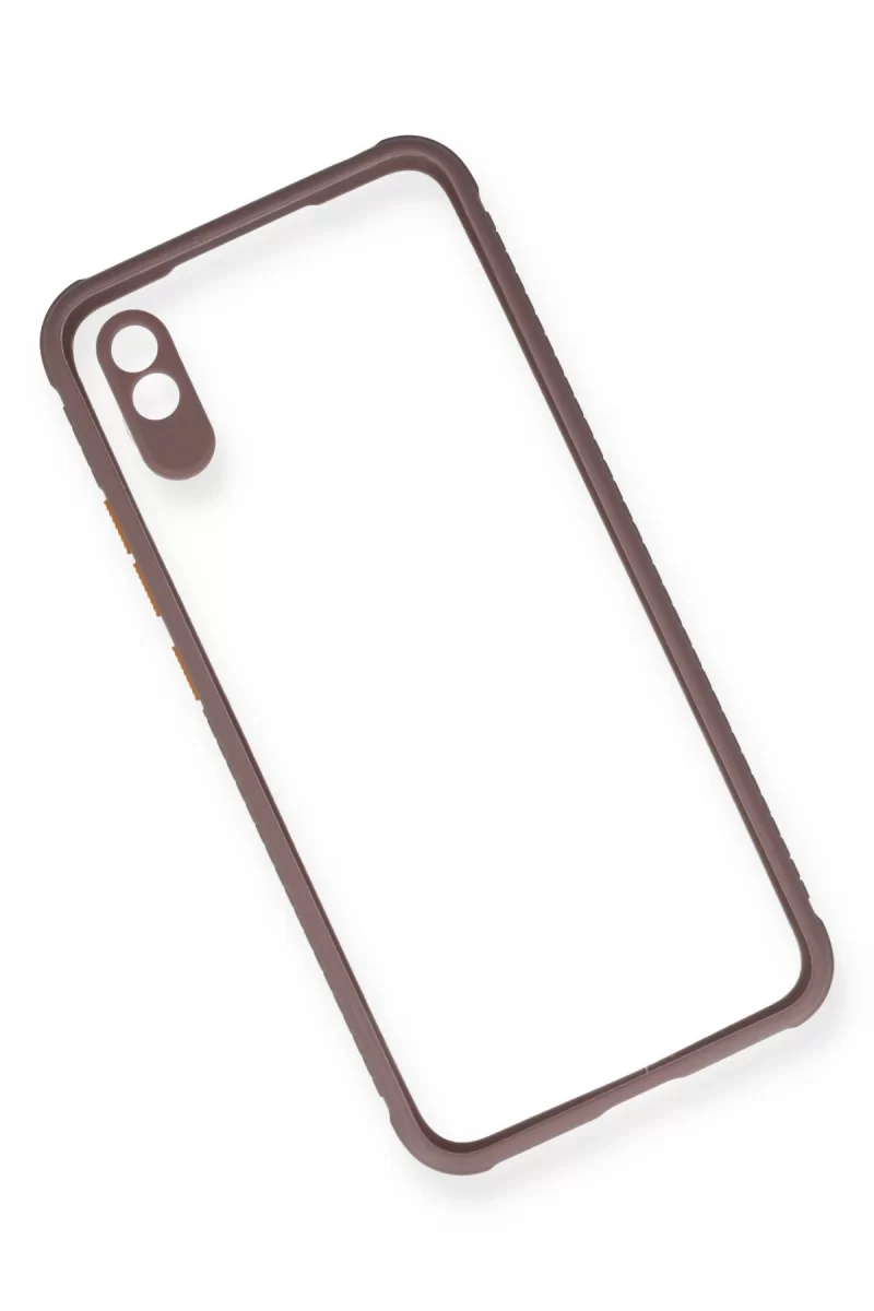 Newface Xiaomi Redmi 9A Kılıf Miami Şeffaf Silikon - Açık Mor