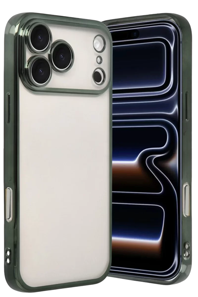 Newface Apple iPhone 17 Pro Max Razer Lensli Silikon - Yeşil