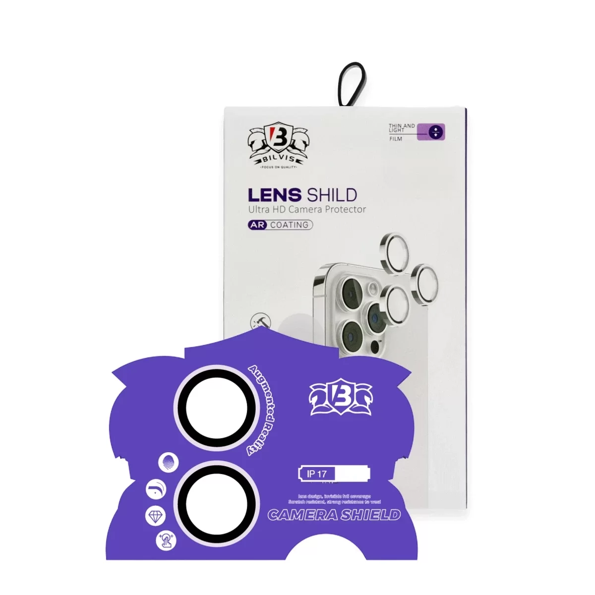 Newface Apple iPhone 17 Bilvis Titan Kamera Lens - Lila