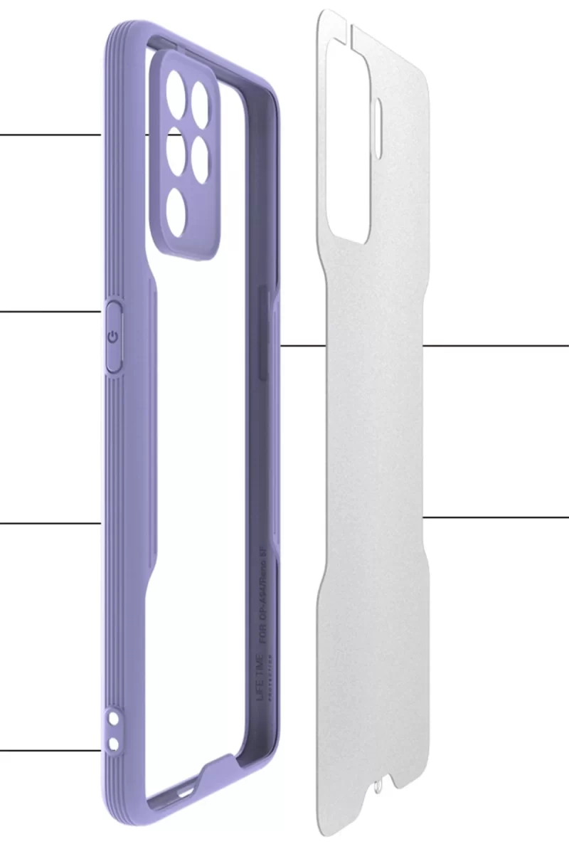 Newface Oppo Reno 5 Lite Kılıf Platin Silikon - Sarı