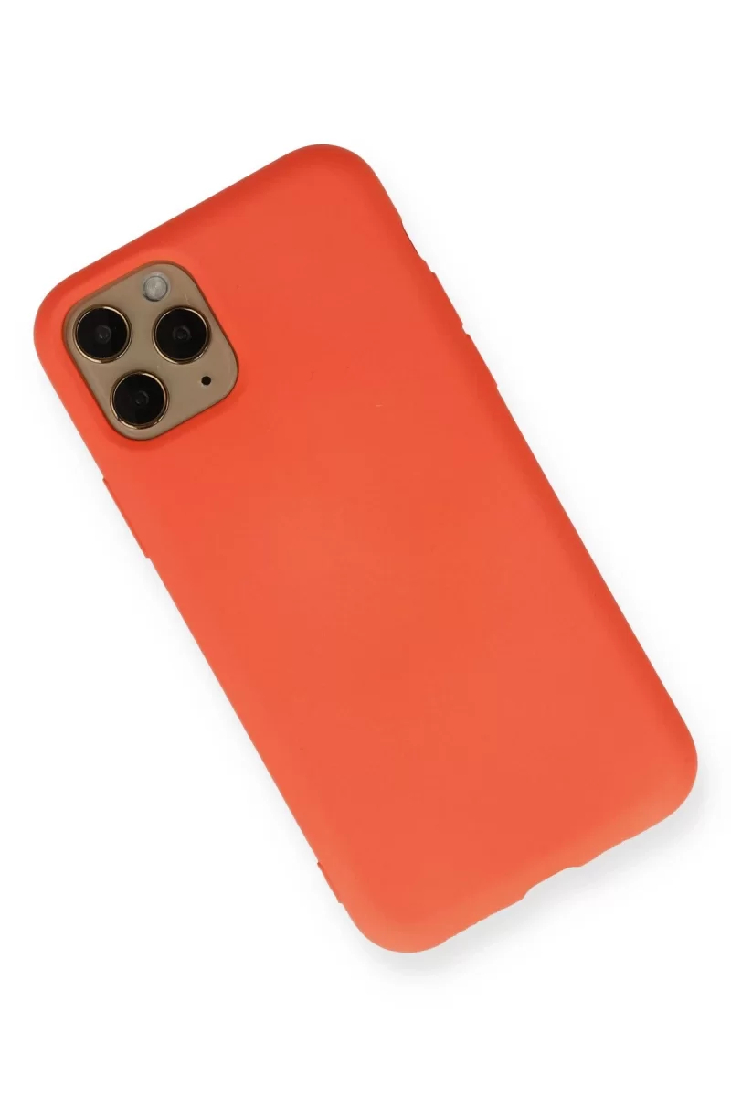 Newface Apple iPhone 11 Pro Kılıf Nano içi Kadife Silikon - Turuncu