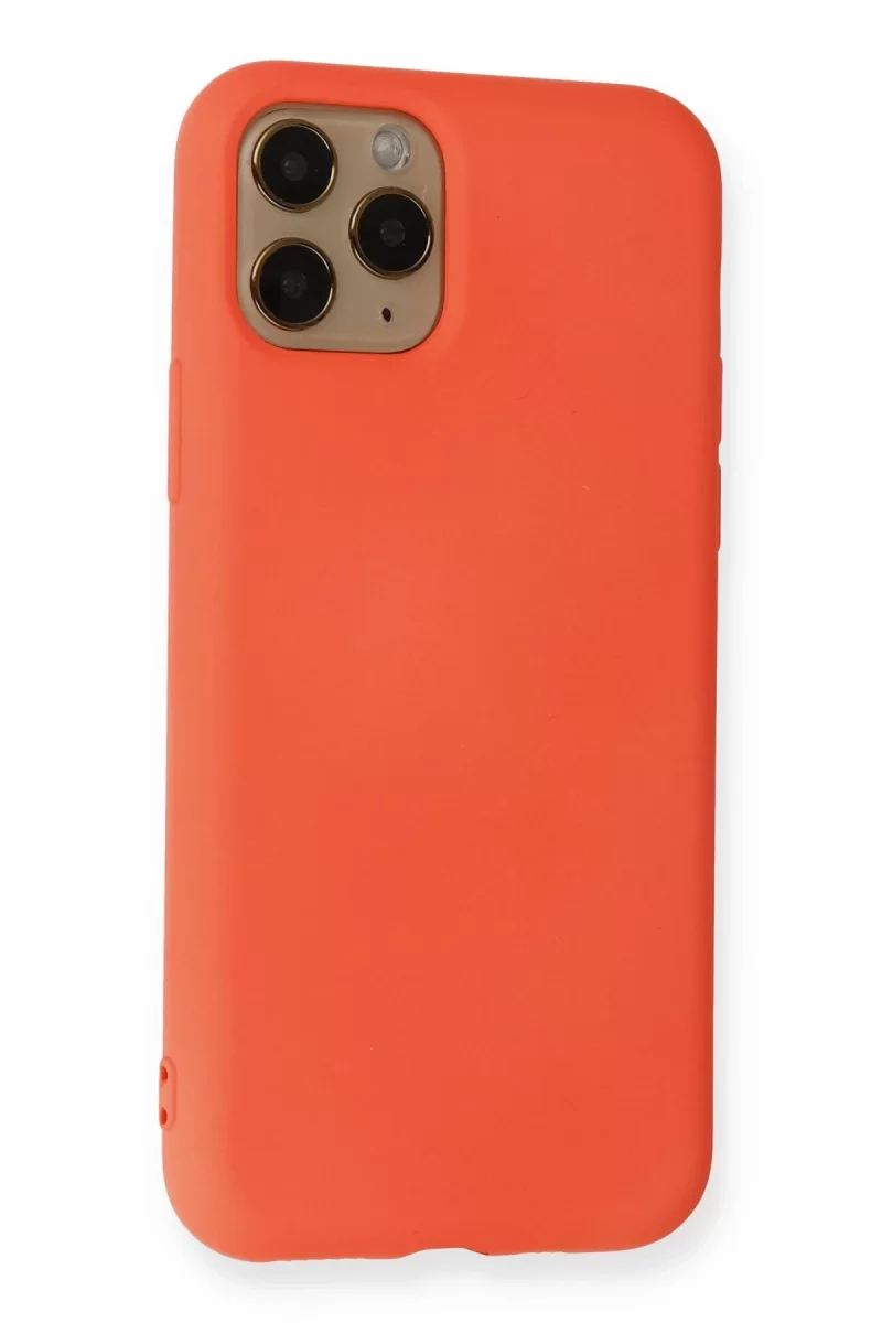 Newface Apple iPhone 11 Pro Kılıf Nano içi Kadife Silikon - Turuncu