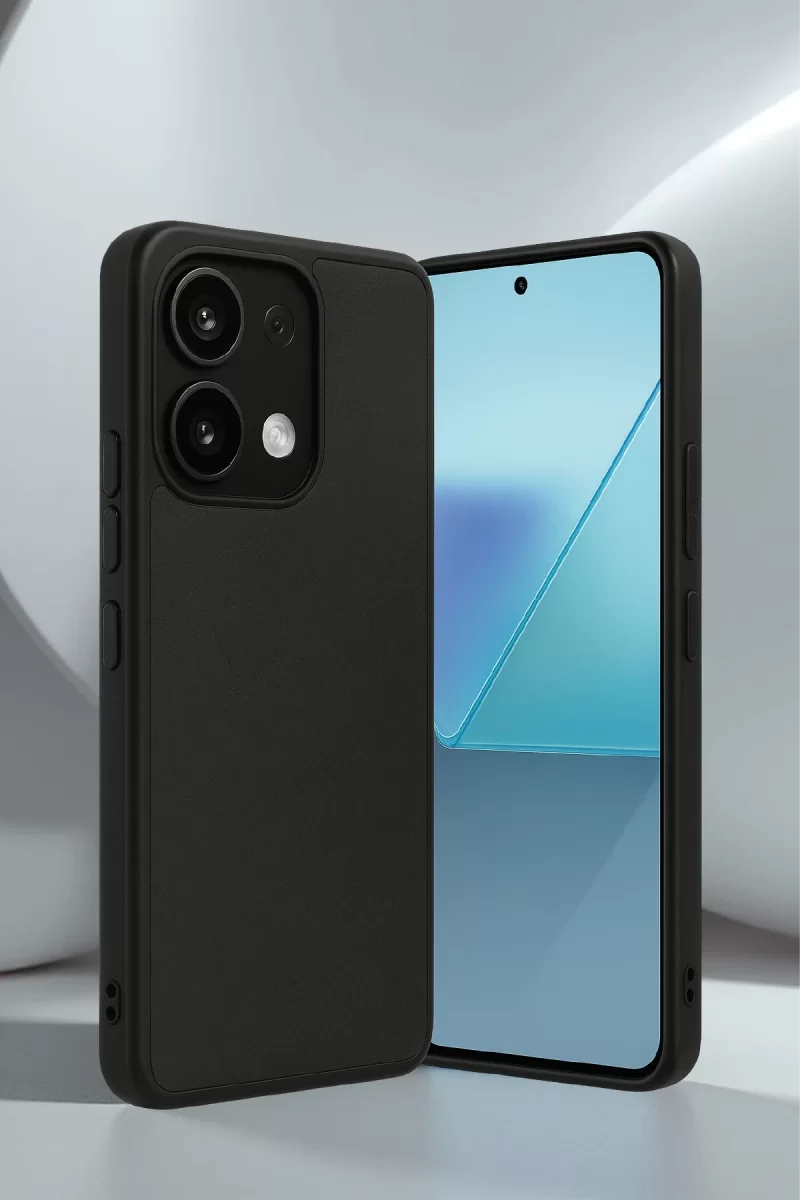 Newface Xiaomi Redmi Note 13 4G Kılıf Aras Deri Kapak - Pudra
