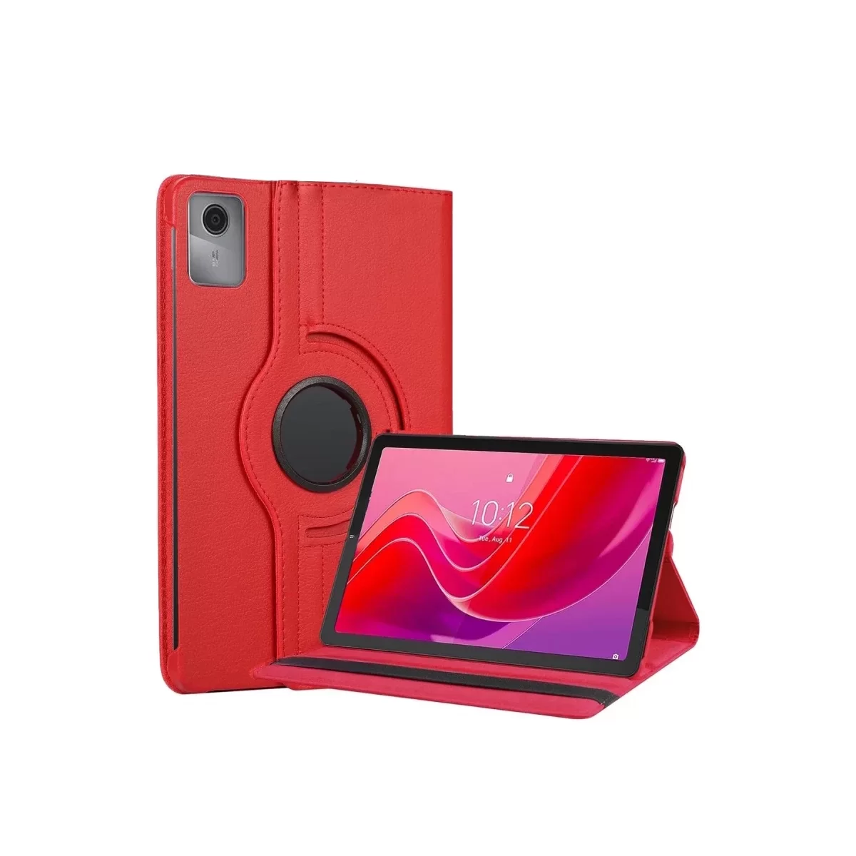 Newface Lenovo Tab M11 TB330FU 360 Tablet Deri Kılıf - Kırmızı