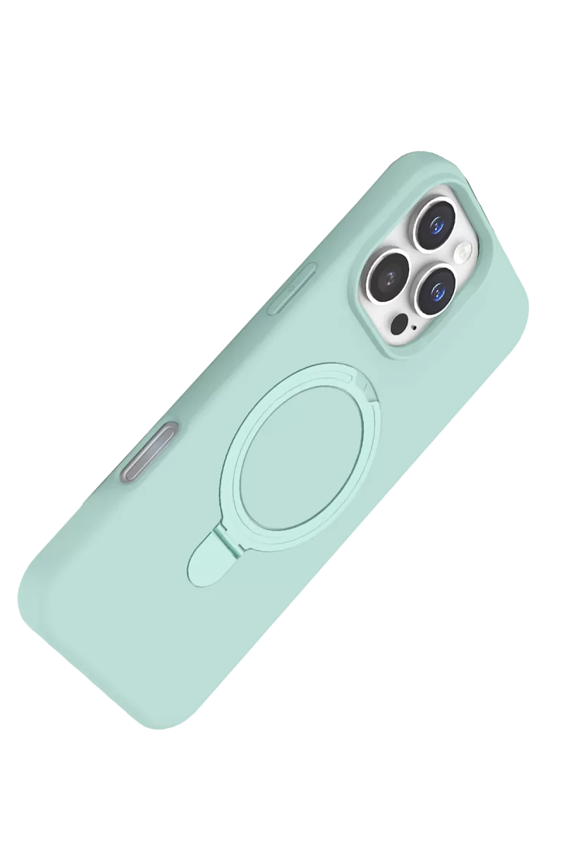 Newface Apple iPhone 16 Pro Regal Magsafe Standlı Kapak - Su Yeşili